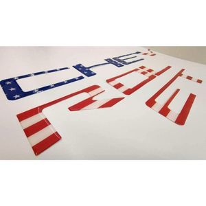 3D American Flag Domed Tailgate Letters Silverado 2019-2023 Inserts